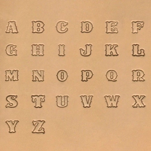 3/4 19mm Script Font Alphabet Leather Stamp Set Etsy
