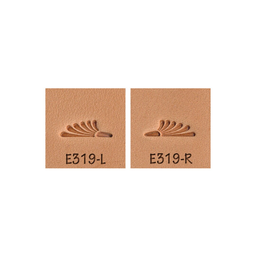 Border Winged Flourish E319-L E319-R 2-piece Leather Stamp Set - Etsy