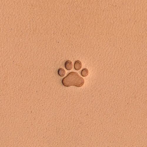 Dog Paw Outline O020 Leather Stamp Etsy
