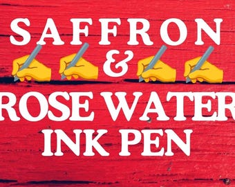 Talismanic Saffron Ink Pen | zafran pen | Marker | talismanic pen | Taweez | saffron | Rose water