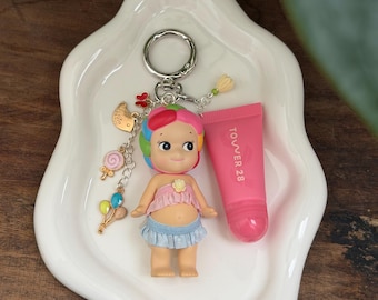 Sweets Sonny Angel Keychain with Charm accessories – Beaded Bag Charm Kawaii Gift