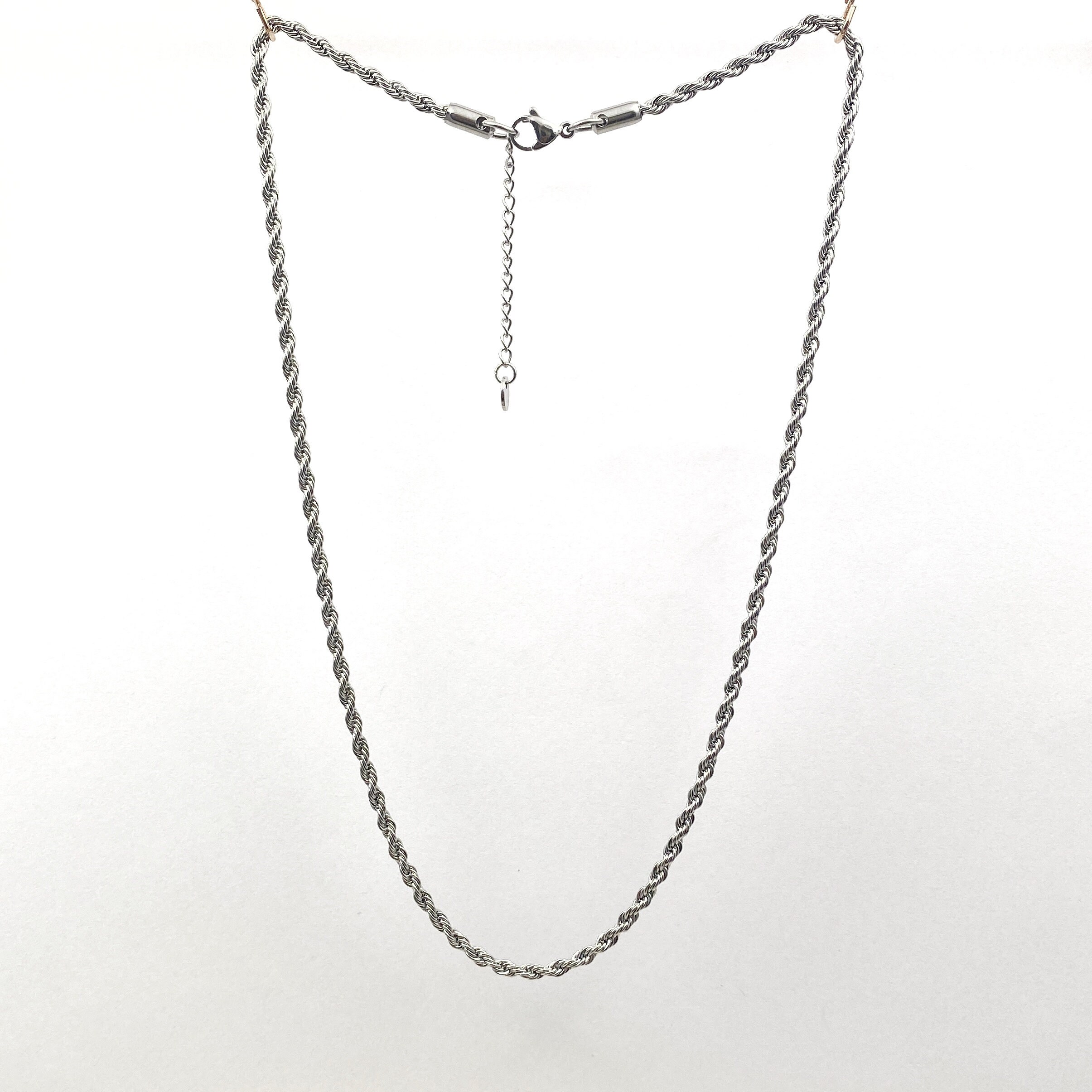 Vintage Rope Twisted Necklace Stainless Steel Gold & Silver Etsy UK