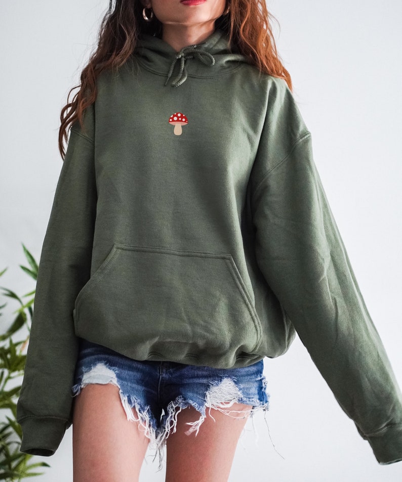 Mushroom Hoodie Mushroom Sweater Cottagecore Sweater Etsy