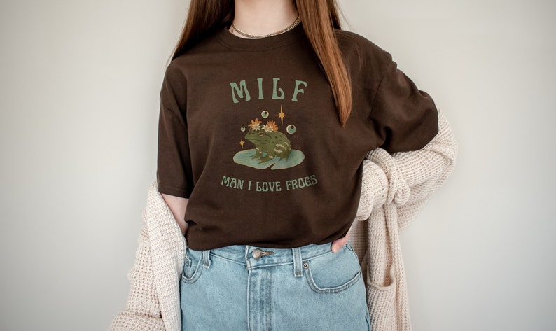 Frog Shirt Man I Love Frogs Milf Shirt Frog Tshirt Cottagecore Clothes Goblincore Goblincore Clothing Fairycore Clothing Grunge Fairycore 