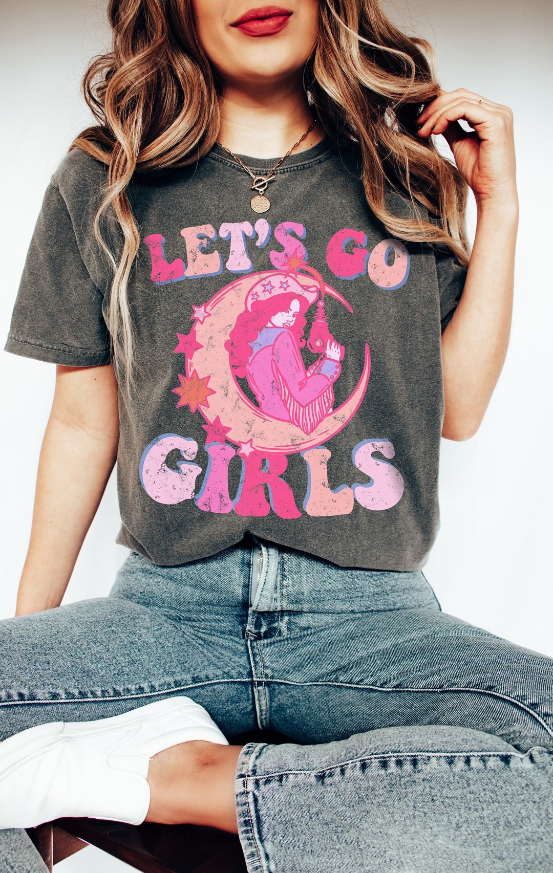 Lets Go Girls Shirt Space Cowgirl Cowgirl Shirt Cowgirl - Etsy