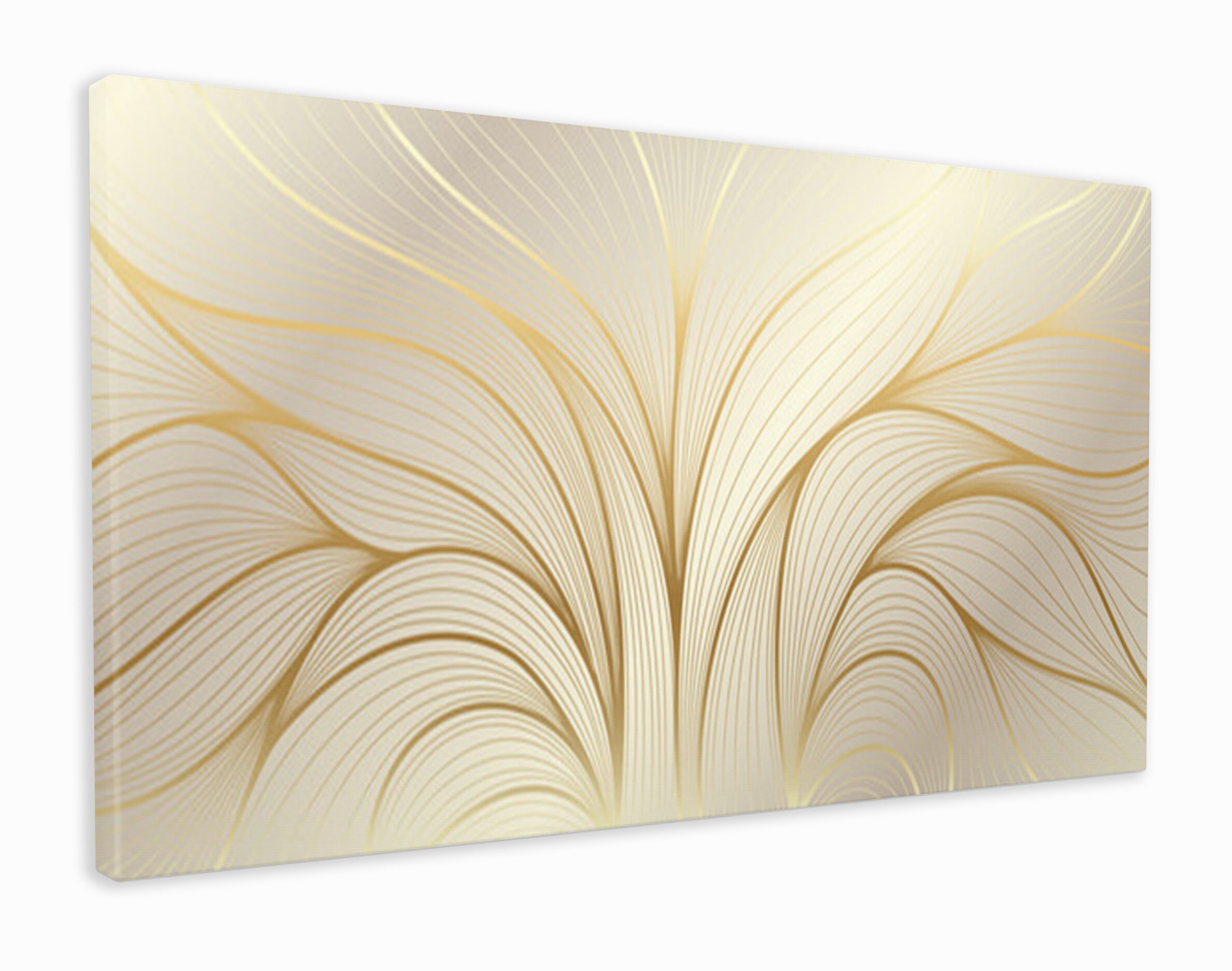 Golden Leaves Canvas Wall Art Framed Print. Various Sizes Etsy