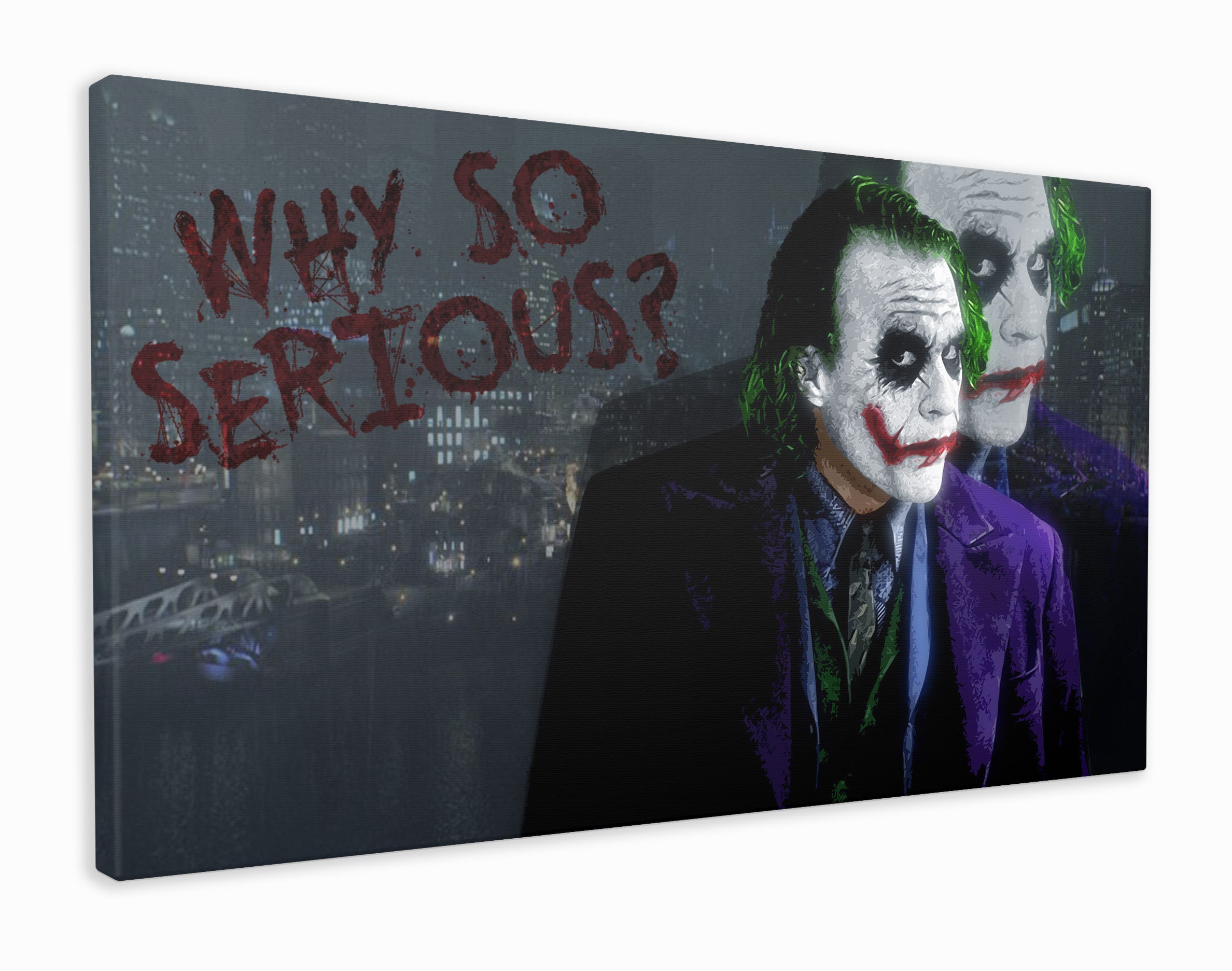 The Joker Canvas Wall Art Framed Print. Various Sizes Etsy
