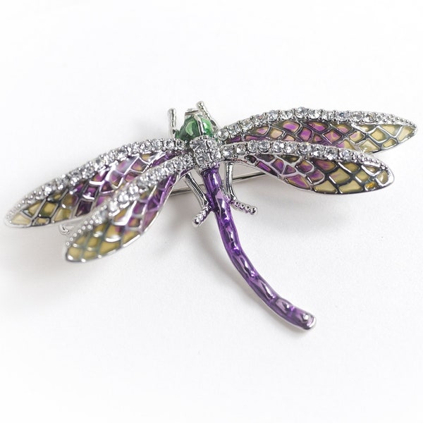 Vintage Dragonfly Brooch Pin Art Deco Nouveau Retro Style Fast shipping from USA! A2