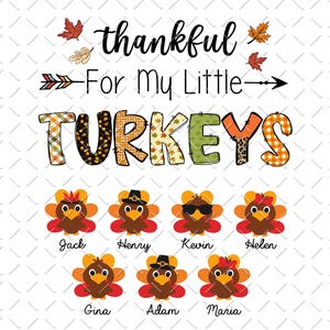 Thankful For My Little TurKeys Grandma Png, Grandma&#39;s Little Turkeys Png, Grandma Thanksgiving Png, Thankful Grandma Png, Thanksgiving Png