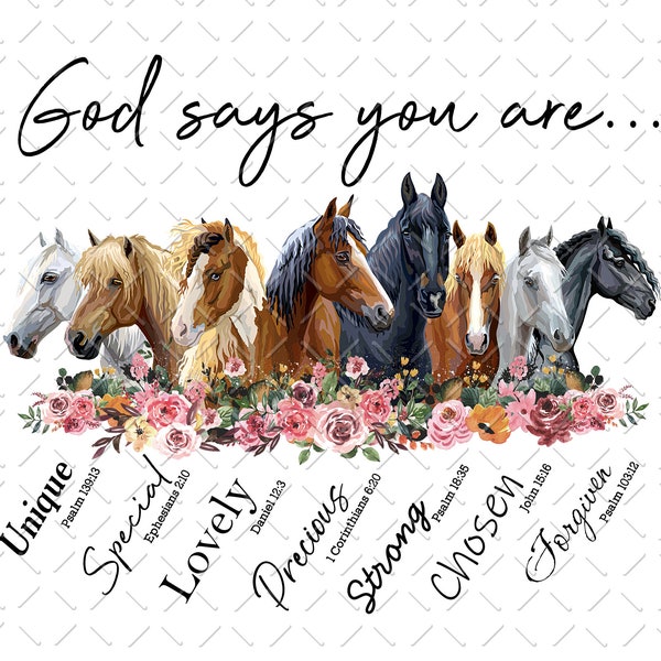 God Says You Are Horse Png, Faith Png, Horse Inspiration Png, Bible Verse Png, Christian Png, Religious Png, Christian Quotes, Digital File