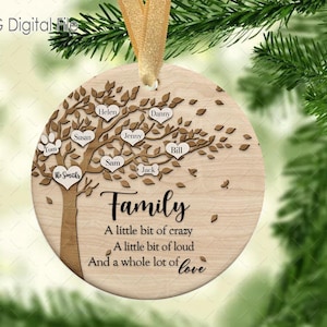 Family Tree Christmas Ornament Png Sublimation, Custom Family Christmas Ornament Png, Family Tree Ornament Png, Family Ornament Png