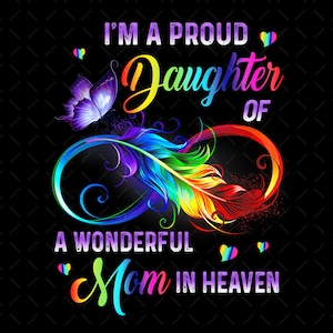 Daughter Mom Png, Mom Memorial Png, Loss of Mom Png, Butterfly Mom Png, Butterfly Memorial Png, Memorial Png, Sympathy Gifts, Digital File