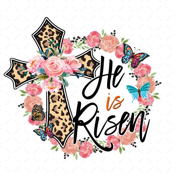 He is Risen Wreath - Etsy