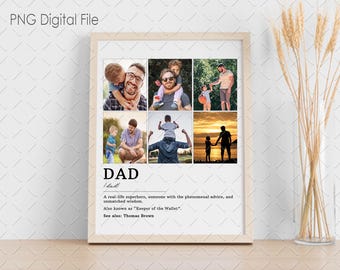 Father's Day Gift Dad Photo Collage Png, Photo Collage for Dad Png, Daddy Photo Collage, Dad Photo Gift, Dad Gift, Gift for Dad, Dad PNG