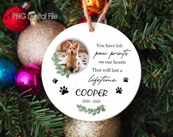 Dog Memorial Ornament PNG, Pet Christmas Ornament Png, Cat Memorial Ornament Png, Dog Cat Photo Ornament Png, Pet Memorial Christmas