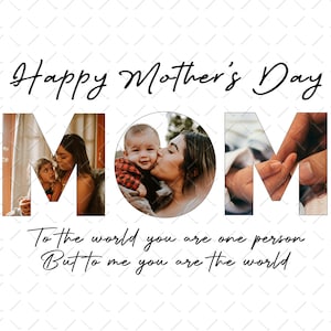 Happy Mother’s Day Png, Mom Photo Collage Png, Photo Collage for Mom Png, Mother Pictures Png, Mother’s Day Gifts Png, Mom Png, PNG File bild 1