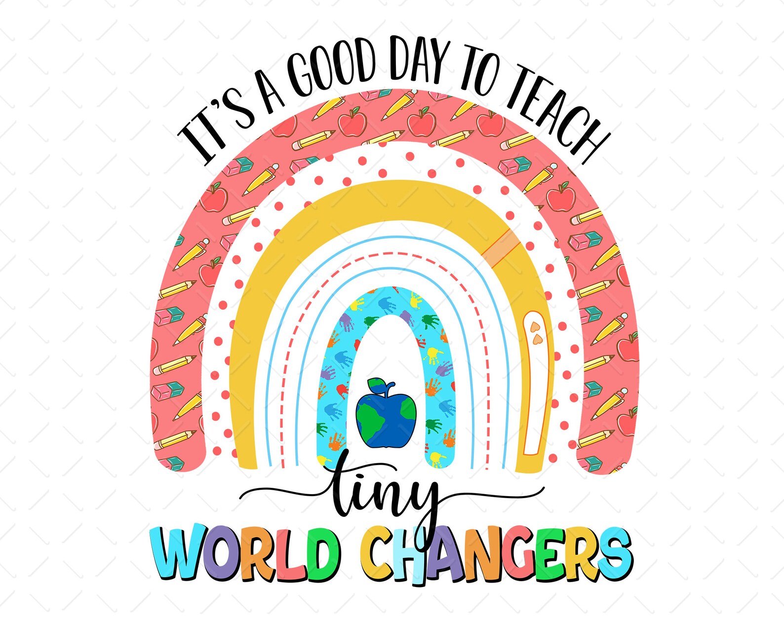 Rainbow Teacher Png Colorful Rainbow Png Teacher Life Png - Etsy
