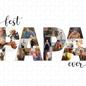 Personalized Best Papa Ever Png, Papa Photo Collage Png, Gift for Papa, Papa Birthday Gift, Papa Christmas Gift, Father&#39;s Day Gift, Png File
