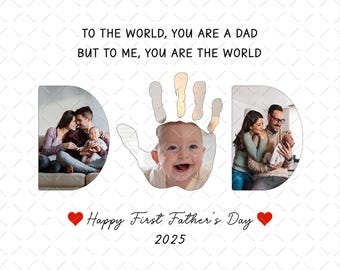 Happy First Father's Day Png Photo Gift for New Dad, First Father's Day Png, New Dad Png, First Time Dad Png, Printable 1st Father's Day Png