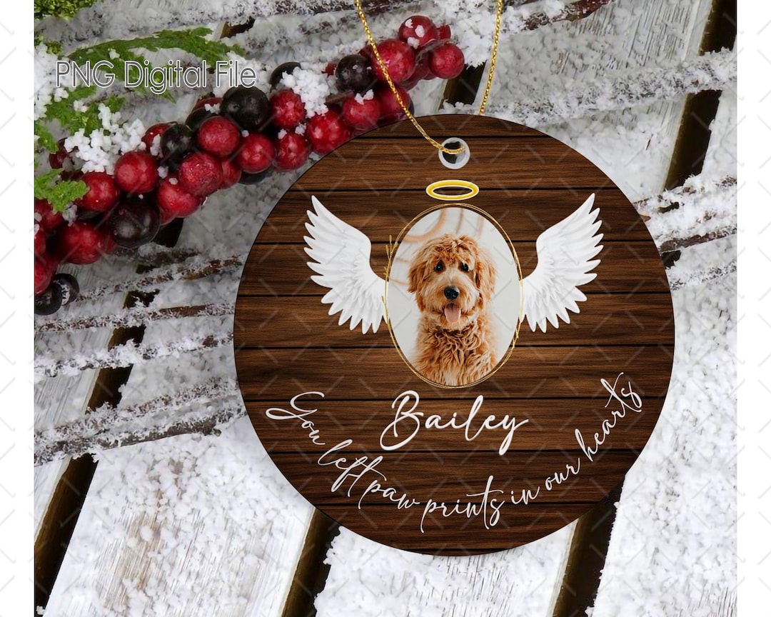 Dog Memorial Photo Ornament PNG, Dog Memorial Ornament Png, Loss of Dog ...