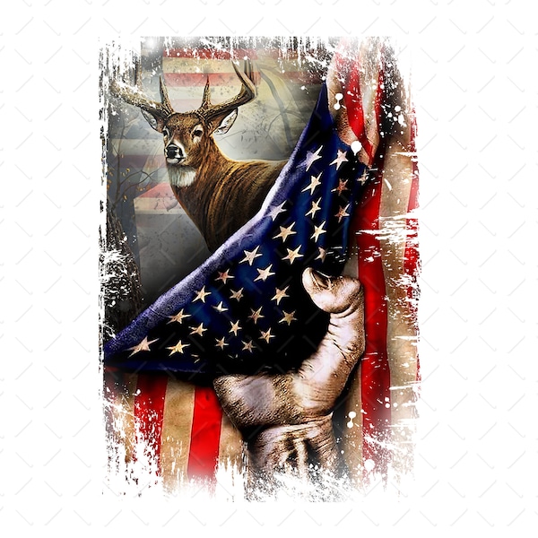 Deer American Flag Png, Deer Hunt Flag Png, Deer and Flag Png, Patriotic Png, Distressed American Flag Png, Deer Hunting Png, Patriotic Png