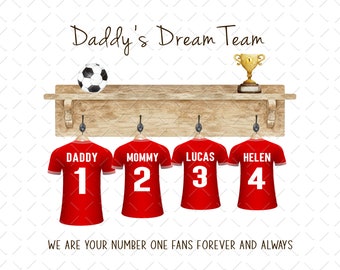 Fathers Day Football Png, Dad Football Png, Daddy's Dream Team Png, Daddy's Team Png, Father's Day Png, Gift for Dad, Dad Gift, PNG File