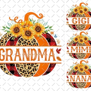 Grandma Pumpkin Png, Grandma Nana Mimi Gigi for Autumn Png, Grandma Autumn Pumpkin Png, Pumpkin Mimi Png, Pumpkin Nana Png, Grandma Fall Png