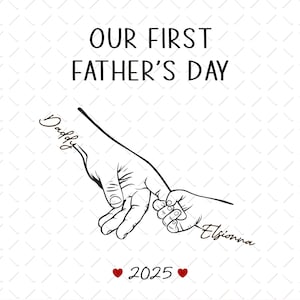 Our First Father's Day Png, First Father's Day Png, 1st Father's Day Png, Dad and Baby Png, 1st Fathers Day Gift from Baby, New Dad Png