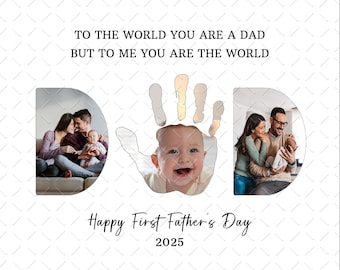 Happy First Father's Day Png, First Father's Day Png, New Dad Photo Gift Png, First Time Dad Png, Daddy To Be Png, 1st Father's Day Png