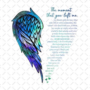 The Moment That You Left Me Png, Memorial Png, Loss of Loved One Png, Remembrance Png, Mom Memorial Png, Dad Memorial Png, Sympathy Gift Png