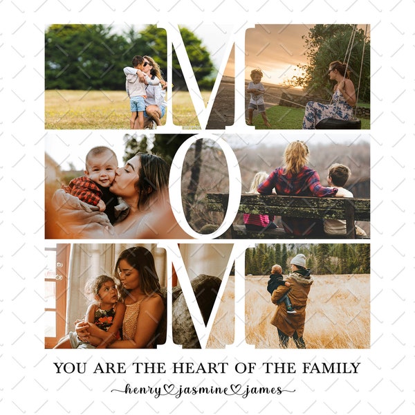 Photo Collage Gift for Mom Png, Mom Photo Collage Png, Photo Collage for Mom Png, Mother Pictures Png, Mother’s Day Gifts Png, Mom Png, PNG