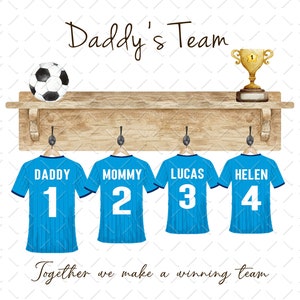 Daddy's Team Png, Fathers Day Football Gift Png, Father's Day Png, Gift for Daddy Png, Gift for Dad, Dad Birthday Png, Dad Christmas Png