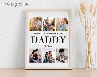 New Daddy Photo Collage Png, Happy First Father's Day Png, First Father's Day Png, First Time Dad Png, 1st Father's Day Png, New Dad Png