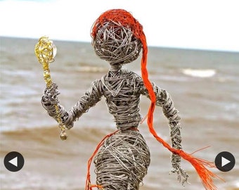 Destiny ~ Enchanted Wire Art Mermaid. Hand-made, bespoke, unique, fantasy