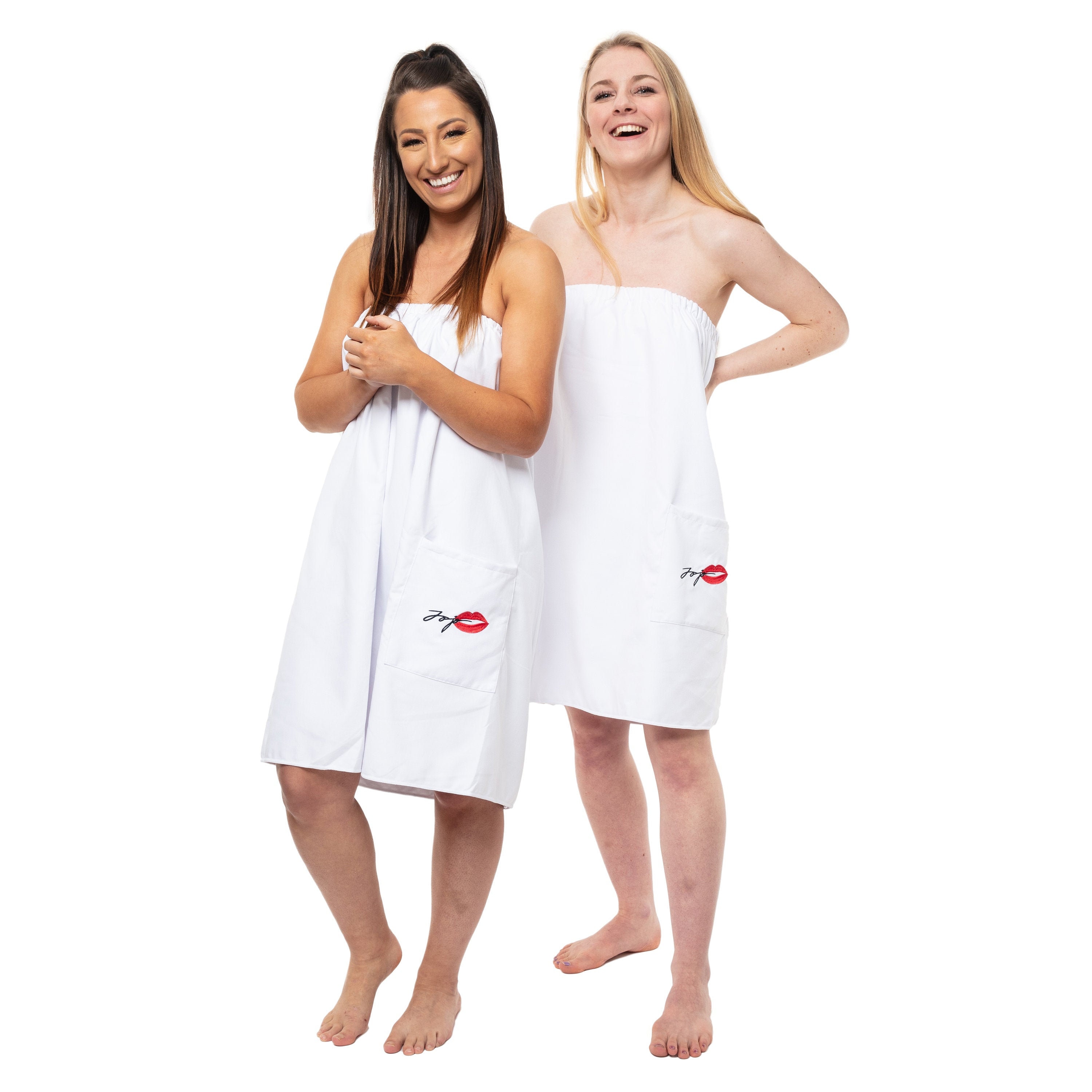 Womenâ€s Terry Cloth Spa and Bath Towel Wrap with Adjustable Closure &  Elastic Top (Aqua, Large/OneSize)