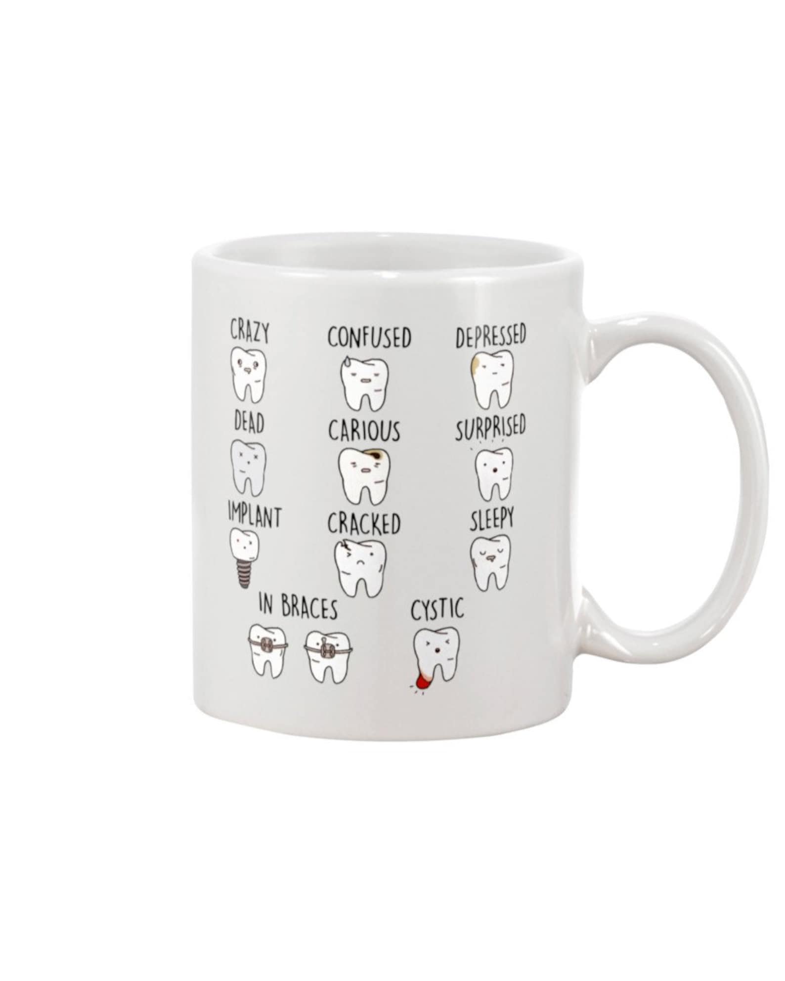 Dentist Set Of Teeth Mug 11OZ/15OZ ceramic coffee mugs Best Etsy