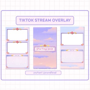 Animated Sailor TikTok Live Overlay , Cute Tiktok stream , Stream aesthetic scenes , Animated Aesthetic alerts , Animated stream banner