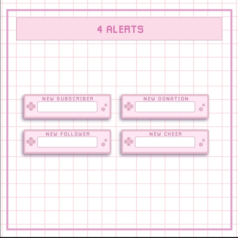 Animated Game Console Stream Overlay Twitch Pink Console Etsy