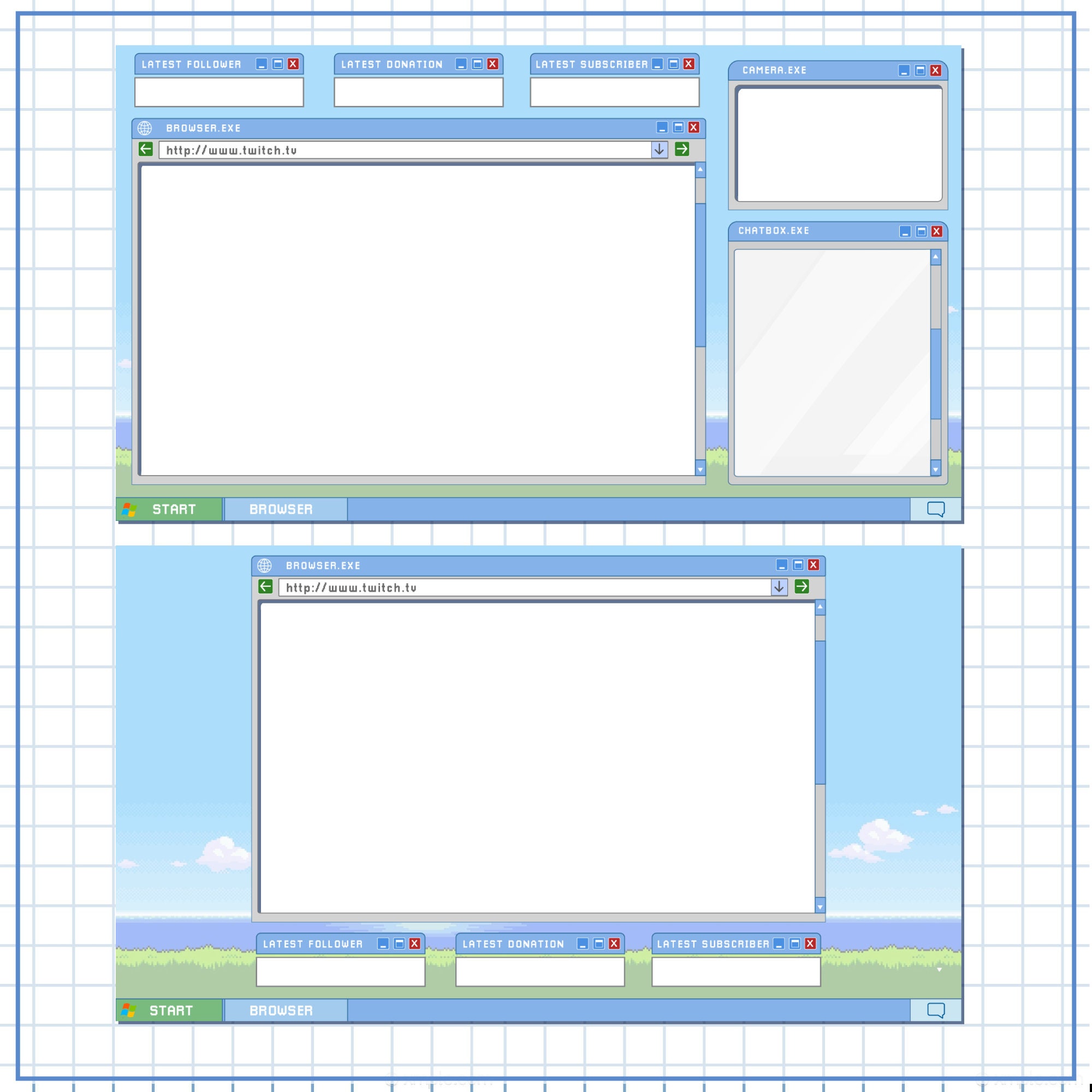 Animated Windows XP Stream Overlay , Retro Aesthetic Stream Overlay ...