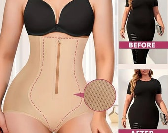 Women's Shapewear Tummy Control Butt Lifter Body Shaper Zipper