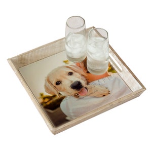 Personalized Wood Serving Tray, Custom Photo - Perfect Gift for 5th Anniversary, Wedding, Engagement, Housewarming, Birthday