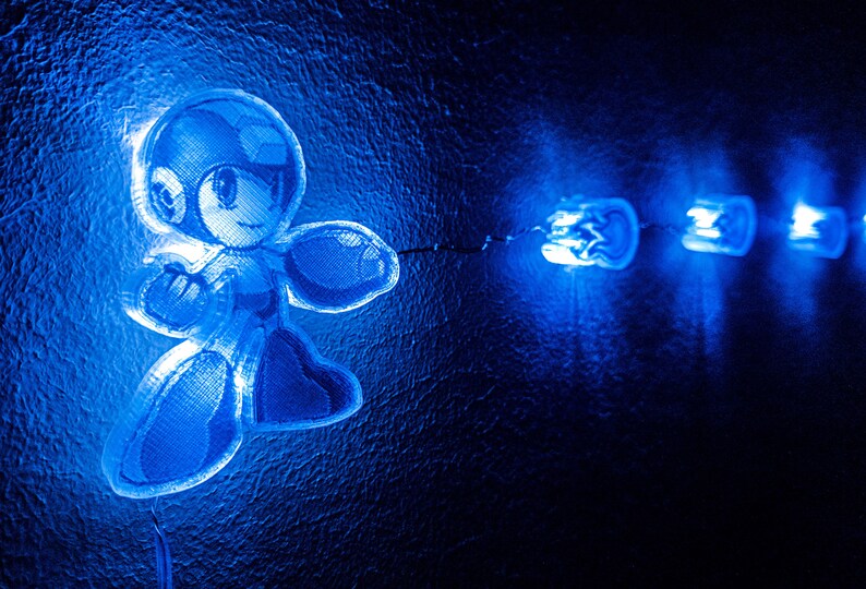 Megaman LED-Wandleuchte: Retro Videospiel-Dekor
