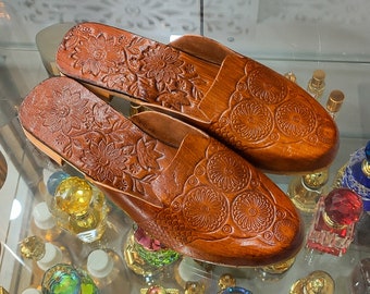 Genuine Leather Mule Slippers Women, Handmade Slipper, Brides Outfit, Back Open flats, Birthday Gift, Vintage Turkish Premium Leather Flats,