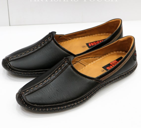 Native Black Loafers Slip-Ons Native Slip-On with Camp Sole - Chromexcel Leather [ 3  main image 2