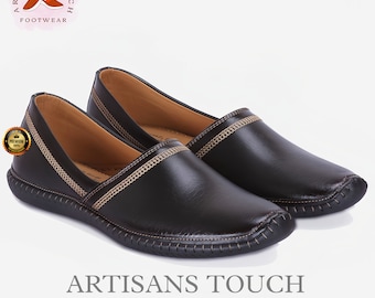 Handmade Leather Mojari Loafers: Mens Indian Wedding Shoes