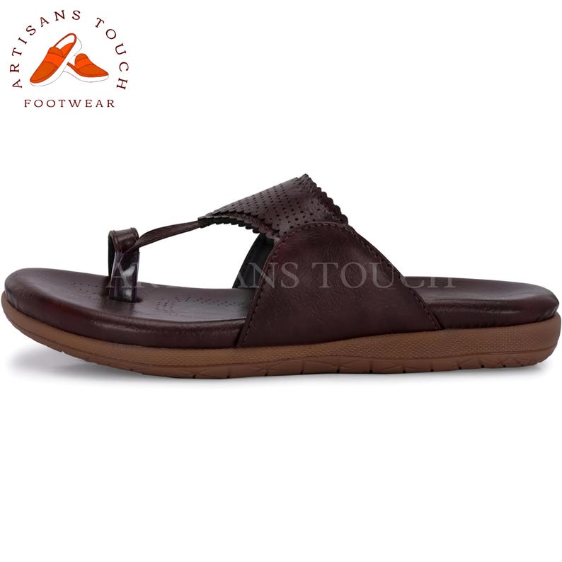 Handmade Kolhapuri Sandals: Vegan Leather Boho Comfort Slippers image 4