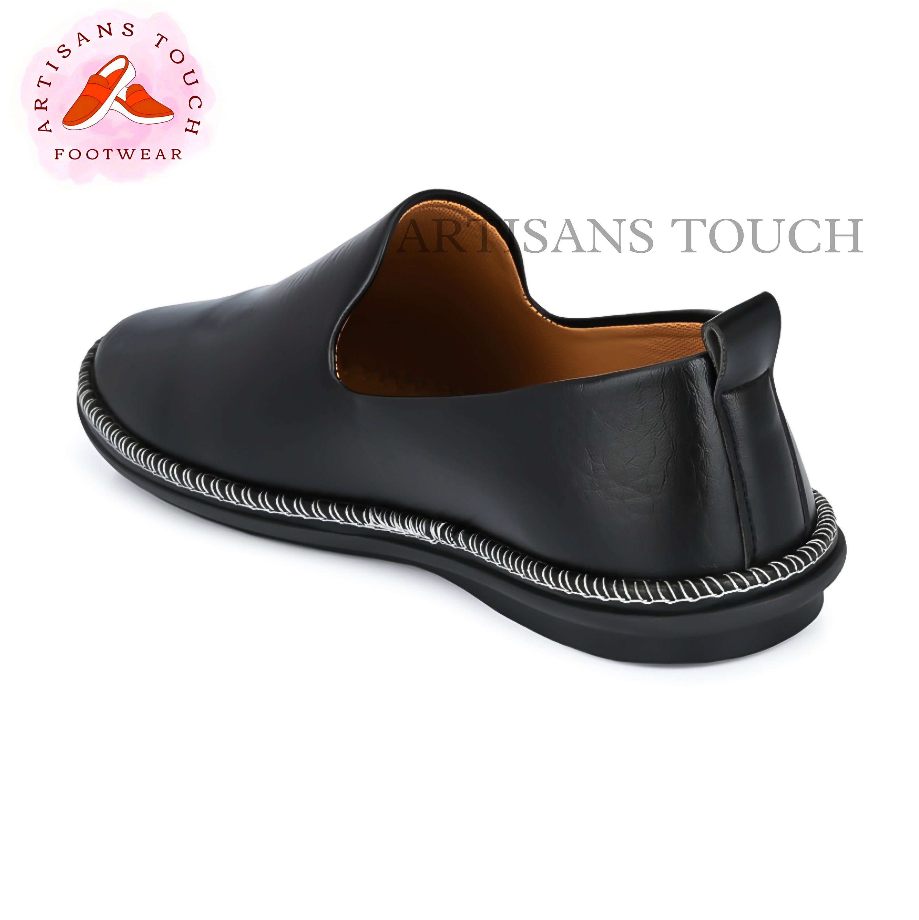 Desi Colour Ethnic Loafers Leather Premium Mojari Black Nok Traditional 11.5 Amazon.com | Step n Style Jalsa Punjabi Mojaris, Peshawari  main image 2