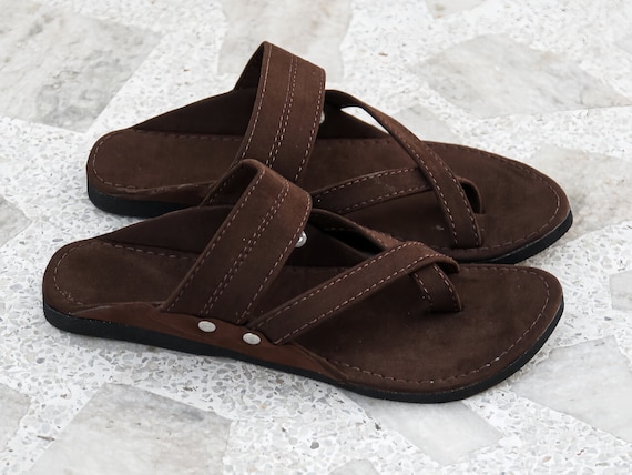 Men\'s Brown Flip-flops Thongs Sandals Durable Comfort Slippers For Casual George Men main image 4