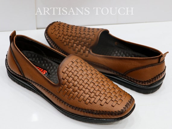 Luxury Basket Weave Leather Shoes for Men Brides Gifts Groom Shoes Wedding Shoes Mens Loafers Dresses Shoes Handmade Gifts for Mens Etsy