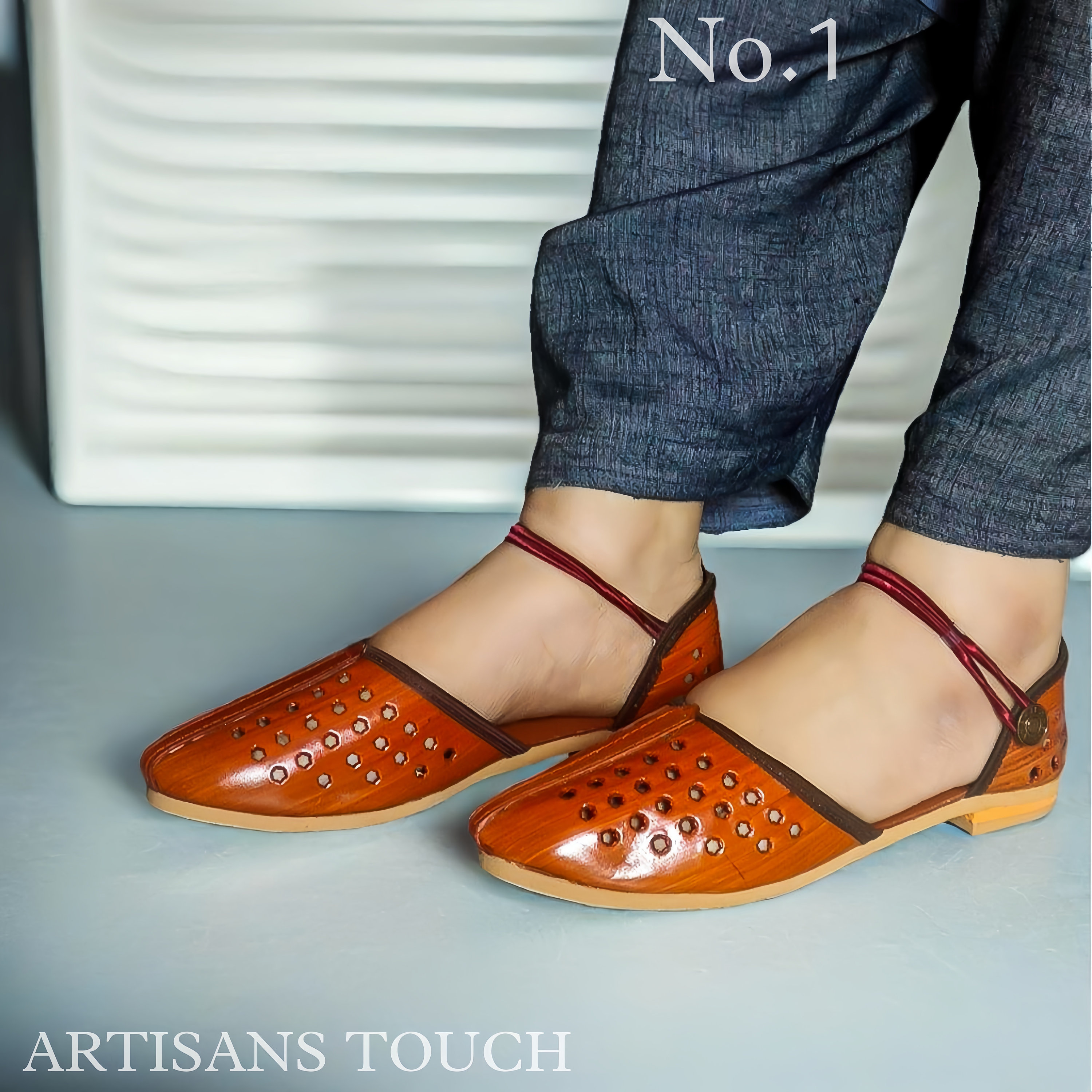 Handcrafted Leather Summer Sandals: Open Toe Flats